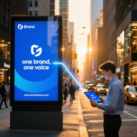 نمونه هماهنگی هویت بصری در تبلیغات مجازی و محیطی