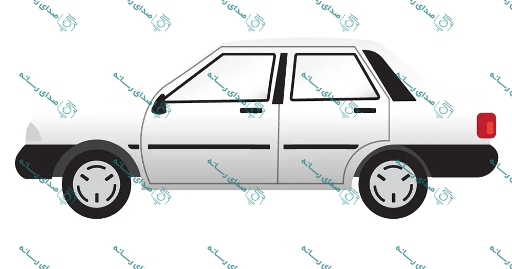 وکتور لایه باز طرح ماشین پراید