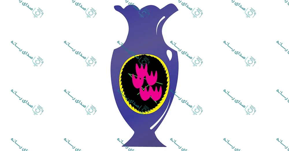 وکتور لایه باز طرح گلدان